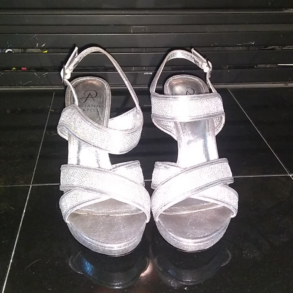 Strappy Silver Heels